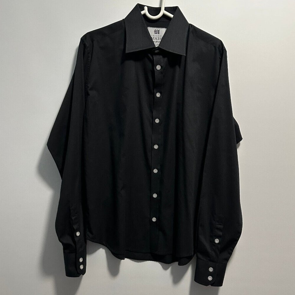 Tailors Mark Black dress Shirt Sz‎ 2XL